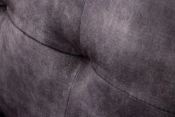 Ecksofa mit Schlaffunktion APARTMENT beidseitig aufbaubar grau Samt inkl. Stauraum