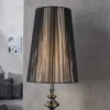 Edle Design Stehlampe LUCIE 160cm schwarz Barock Stil Stehleuchte