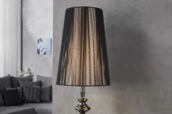 Edle Design Stehlampe LUCIE 160cm schwarz Barock Stil Stehleuchte