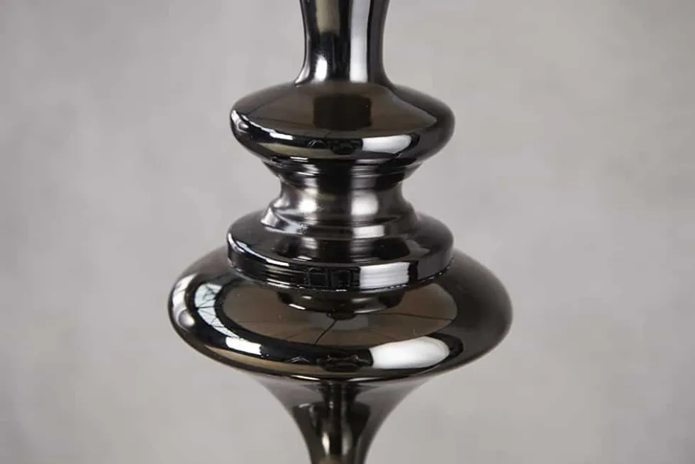 Edle Design Stehlampe LUCIE 160cm schwarz Barock Stil Stehleuchte