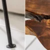 Einzigartiger Beistelltisch WILD 40cm Teakholz Baumscheibe Couchtisch