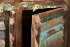 Einzigartiges Sideboard JAKARTA 125cm recyceltes Massivholz aus Fischerbooten