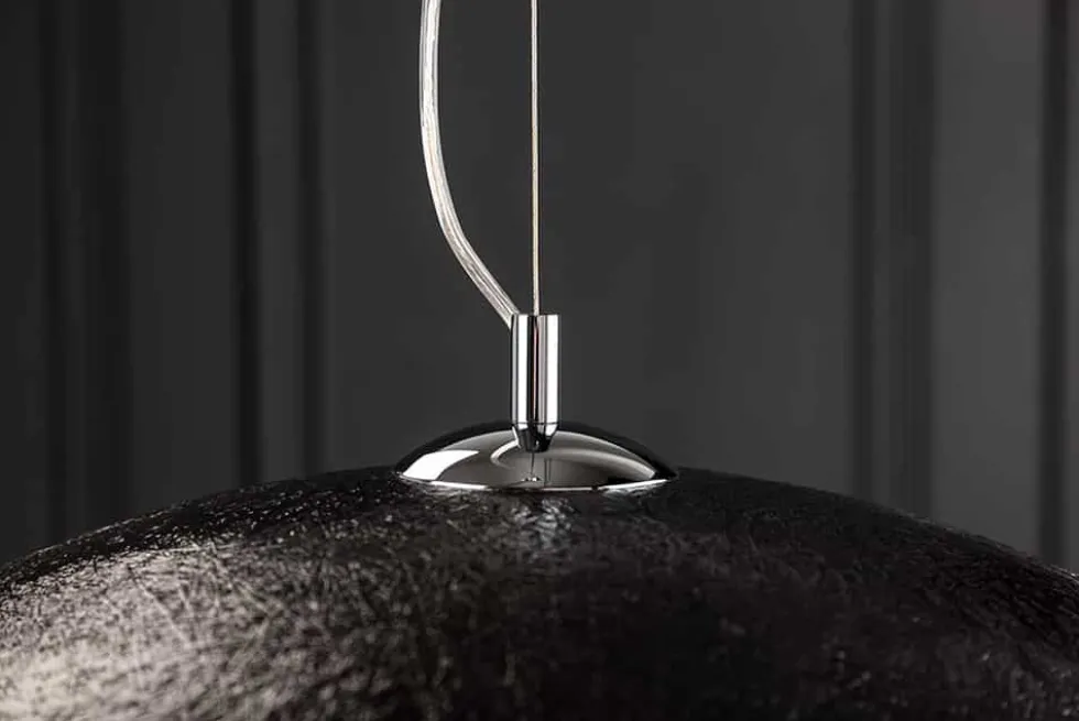 Elegante Design Hängeleuchte GLOW 70cm schwarz gold Hängelampe