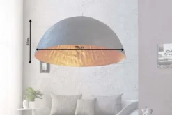 Elegante Design Hängeleuchte GLOW 70cm schwarz gold Hängelampe