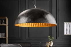 Elegante Design Hängeleuchte GLOW 70cm schwarz gold Hängelampe