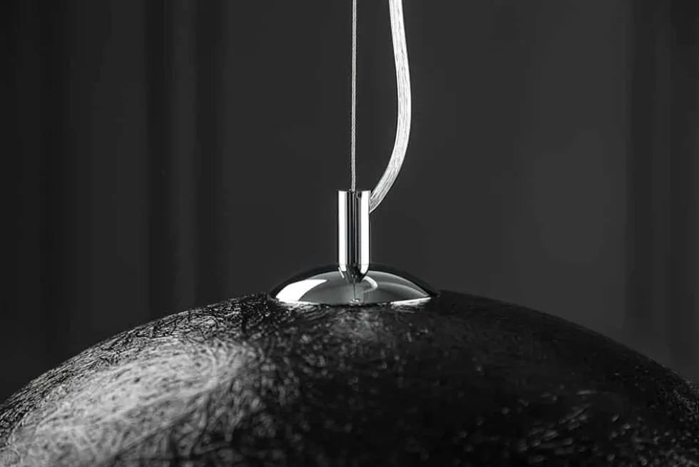 Elegante Design Hängeleuchte GLOW 50cm schwarz gold Hängelampe