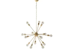 Elegante Hängelampe SPUTNIK 87cm gold mit 14 Leuchtarmen