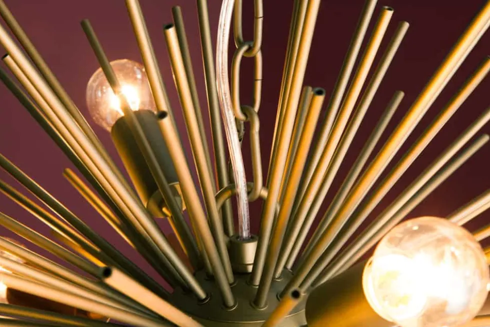 Elegante Hängeleuchte SUNLIGHT 50cm matt gold Hängelampe