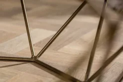 Eleganter Couchtisch DIAMOND 70cm grün messing mit Marmorplatte