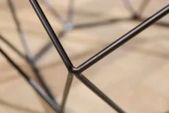 Eleganter Couchtisch DIAMOND 70cm grau schwarz mit Marmorplatte