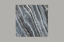Eleganter Couchtisch ELEMENTS 50cm grau mit polierter Marmor-Platte