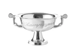 Eleganter Design Sektkühler CHAMPAGNE 40cm silber poliert Flaschenkühler