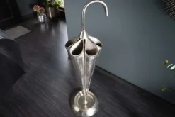 Eleganter Schirmständer UMBRELLA 91cm silber Aluminium für 6 Schirme