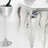 Eleganter Sektkühler CHAMPAGNE 75cm silber poliert Flaschenkühler