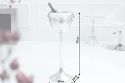 Eleganter Sektkühler CHAMPAGNE 75cm silber poliert Flaschenkühler