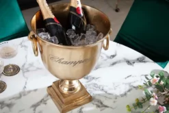 Eleganter Sektkühler CHAMPAGNE 40cm gold Flaschenkühler
