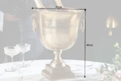 Eleganter Sektkühler CHAMPAGNE 40cm gold Flaschenkühler