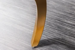 Eleganter Stuhl MODERN BAROCK grau Samt mit goldenem Löwenkopf