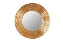 Eleganter Wandspiegel CIRCLE 100cm gold rund mit verziertem Rahmen