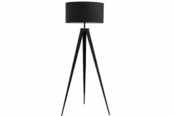 Elegante Stehlampe TRIPOD 145cm schwarz Retro Stehleuchte