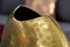 Elegantes Vasen 2er Set ORIENTAL 44cm gold im Grid Hammerschlag Design