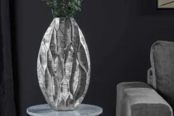 Elegante Vase ORGANIC ORIENT 44cm silber Hammerschlag Design