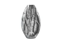 Elegante Vase ORGANIC ORIENT 44cm silber Hammerschlag Design
