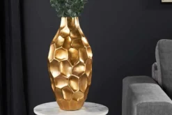 Elegante Vase ORGANIC ORIENT 45cm gold Hammerschlag Design