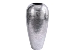 Elegante Vase ORIENTAL 50cm silber im Wild Hammerschlag Design