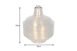 Elegante Vase ORIENT 35cm gold Hammerschlag Design