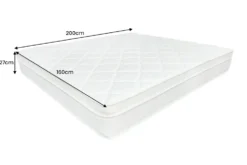 Ergonomische Boxspringmatratze CLOUD FLEX 160x200cm Tonnentaschenfederkern 7-Zonen