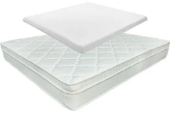 Ergonomische Matratze mit Topper CLOUD FLEX 180x200cm Tonnentaschenfederkern 7-Zonen