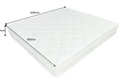Ergonomische Matratze mit Topper CLOUD FLEX 160x200cm Tonnentaschenfederkern 7-Zonen