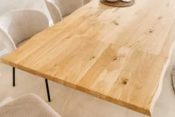 2er Set Ansteckplatten WILD OAK 50cm natur Wildeiche geölt Massivholz Esstisch Verlängerung Baumkante
