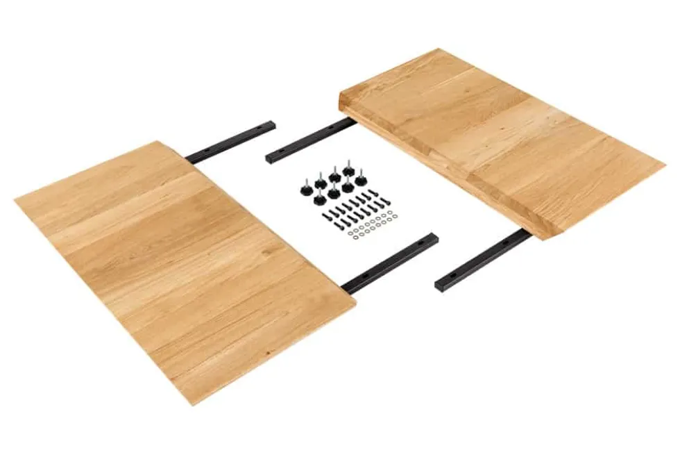 2er Set Ansteckplatten WILD OAK 50cm natur Wildeiche Verlängerung Schweizer Kante
