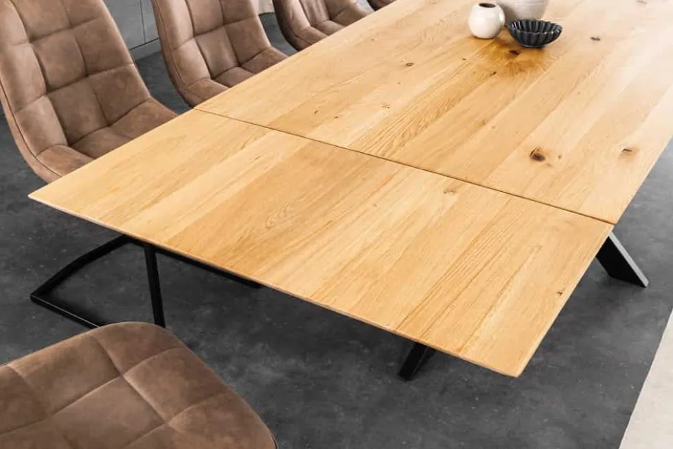 2er Set Ansteckplatten WILD OAK 50cm natur Wildeiche Verlängerung Schweizer Kante
