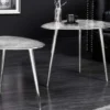 2er Set Couchtisch ELEMENTS 50cm silber Metall Handarbeit