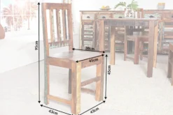 2er Set Massiver Holz Stuhl JAKARTA aus recycelten Fischerbooten