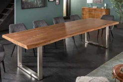 2er Set Tischgestell U-FRAME 80cm Edelstahl gebürstet matt Tischbeine Kufe Esstisch