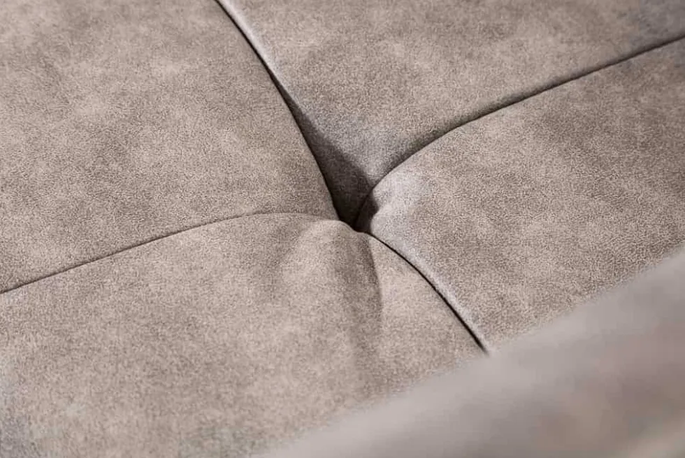 Exklusiver Design Stuhl LOFT Microfaser vintage taupe mit Armlehne