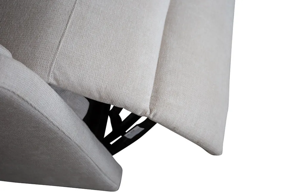 Exklusiver 1er Kinosessel HOLLYWOOD beige Strukturstoff elektrische Liegeposition