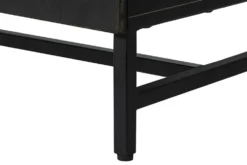 Exklusives Sideboard OXID 180cm schwarz gold massives Mangoholz Metall Soft Close