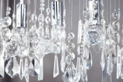 Extravagante Hängelampe DIAMONDS XL 120cm Kristall Lampe mit 9 Leuchten