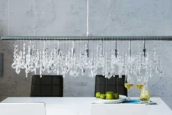 Extravagante Hängelampe DIAMONDS XL 120cm Kristall Lampe mit 9 Leuchten