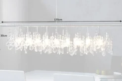 Extravagante Hängelampe DIAMONDS XL 120cm Kristall Lampe mit 9 Leuchten