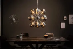 Extravagante Hängeleuchte GALAXY 72cm silber Hängelampe Modern Design