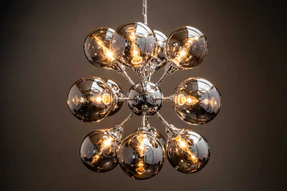 Extravagante Hängeleuchte GALAXY 72cm silber Hängelampe Modern Design