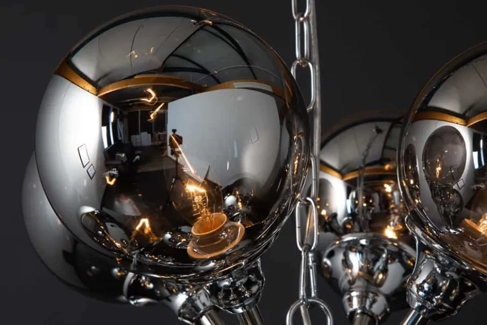 Extravagante Hängeleuchte GALAXY 72cm silber Hängelampe Modern Design