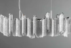 Extravagante Hängeleuchte ROYAL 120cm silber Hängelampe
