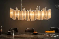 Extravagante Hängeleuchte ROYAL 120cm silber Hängelampe